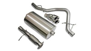 Chevrolet Tahoe Performance Exhaust - Single Rear Exit - CORSA Performance - Cat-Back Sport with Twin 4.0in. Polished Pro-Series Tips - Polished - `07-`08